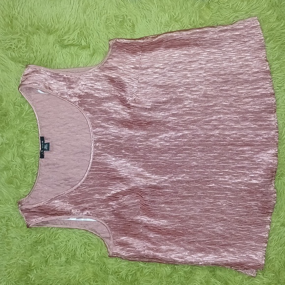Le Bos Tops - Le Bos Shiny Metallic Tank Top Size 16W